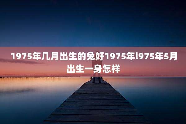1975年几月出生的兔好1975年l975年5月出生一身怎样