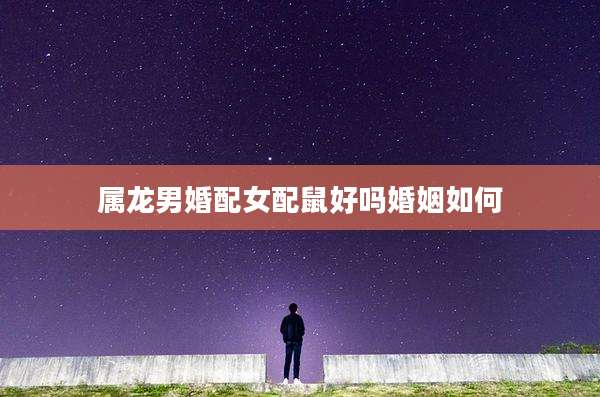 属龙男婚配女配鼠好吗婚姻如何