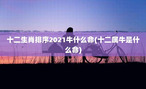 十二生肖排序2021牛什么命(十二属牛是什么命)