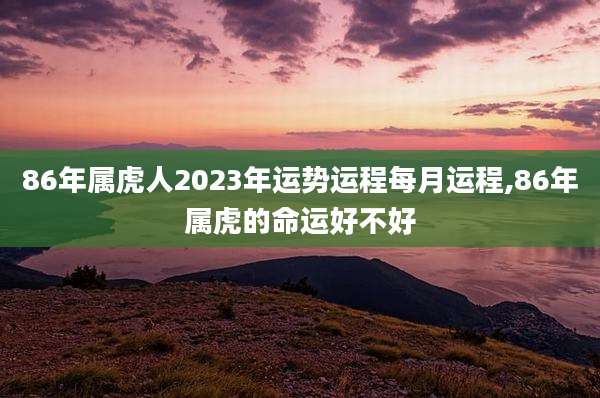 86年属虎人2023年运势运程每月运程,86年属虎的命运好不好