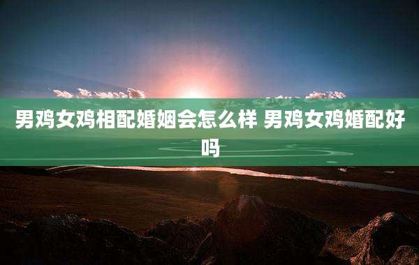 男鸡女鸡相配婚姻会怎么样 男鸡女鸡婚配好吗