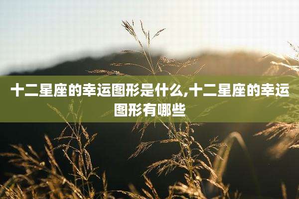 十二星座的幸运图形是什么,十二星座的幸运图形有哪些