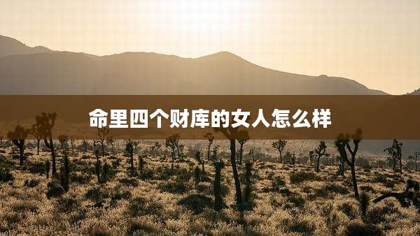 命里四个财库的女人怎么样