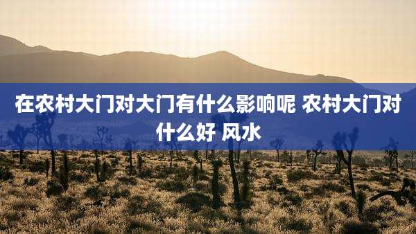 在农村大门对大门有什么影响呢 农村大门对什么好 风水
