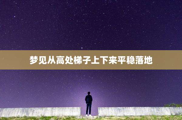 梦见从高处梯子上下来平稳落地