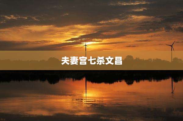 夫妻宫七杀文昌