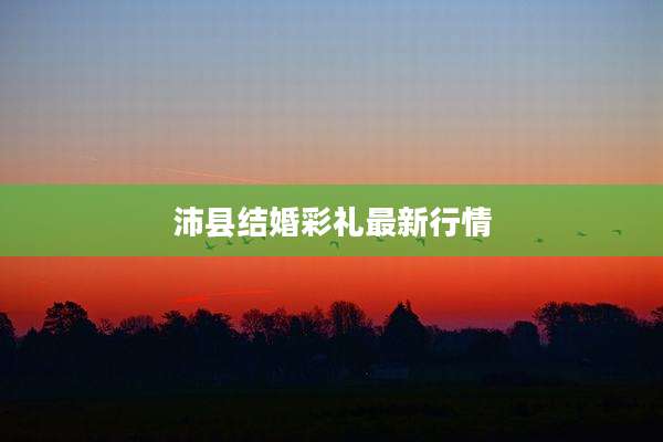 沛县结婚彩礼最新行情