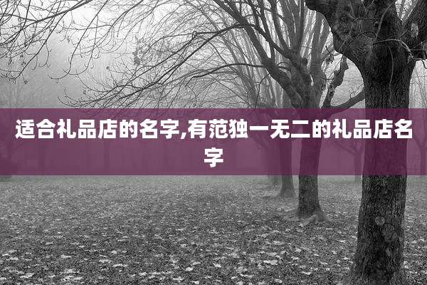 适合礼品店的名字,有范独一无二的礼品店名字