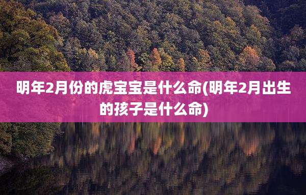 明年2月份的虎宝宝是什么命(明年2月出生的孩子是什么命)