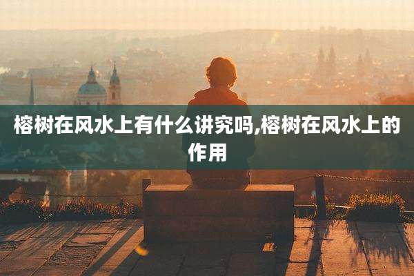 榕树在风水上有什么讲究吗,榕树在风水上的作用