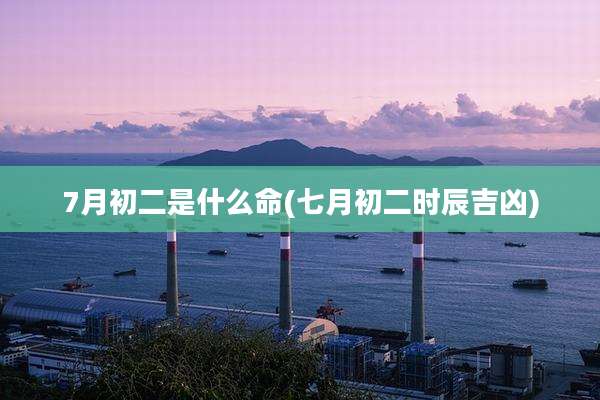 7月初二是什么命(七月初二时辰吉凶)
