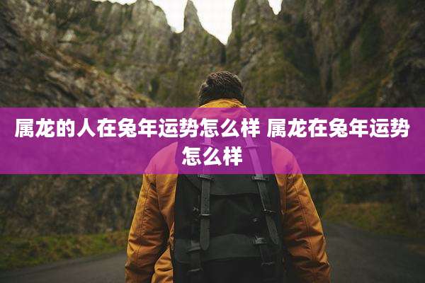 属龙的人在兔年运势怎么样 属龙在兔年运势怎么样