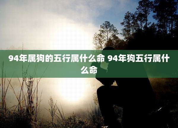 94年属狗的五行属什么命 94年狗五行属什么命