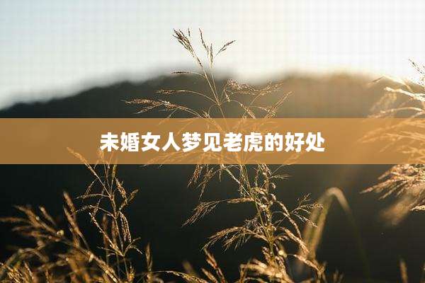 未婚女人梦见老虎的好处