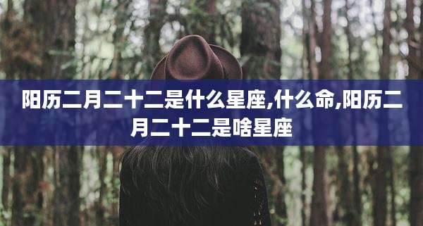 阳历二月二十二是什么星座,什么命,阳历二月二十二是啥星座
