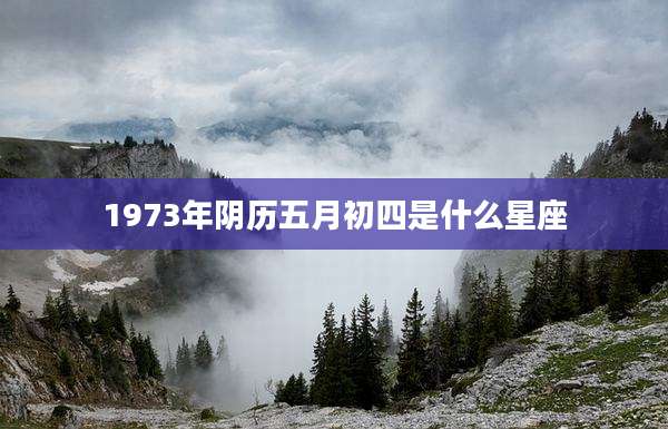 1973年阴历五月初四是什么星座