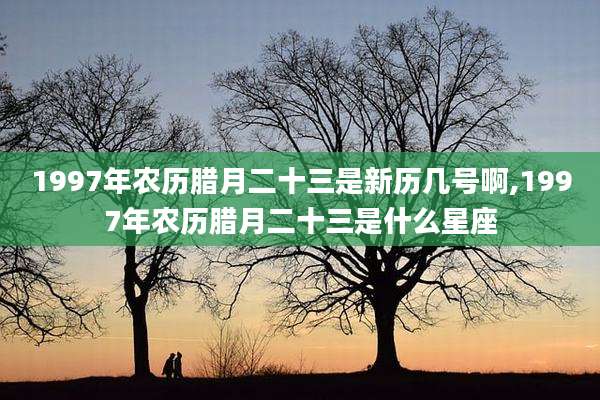 1997年农历腊月二十三是新历几号啊,1997年农历腊月二十三是什么星座