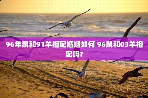 96年鼠和91羊相配婚姻如何 96鼠和03羊相配吗?
