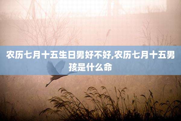 农历七月十五生日男好不好,农历七月十五男孩是什么命