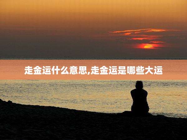 走金运什么意思,走金运是哪些大运