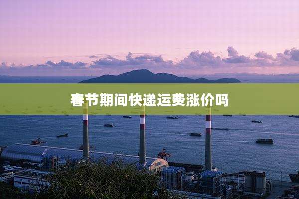 春节期间快递运费涨价吗