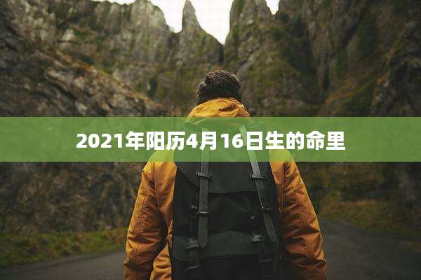 2021年阳历4月16日生的命里