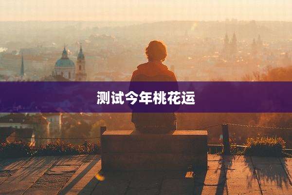 测试今年桃花运