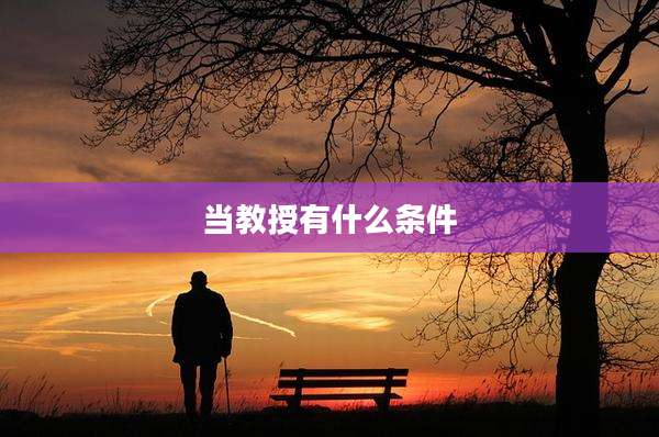 当教授有什么条件