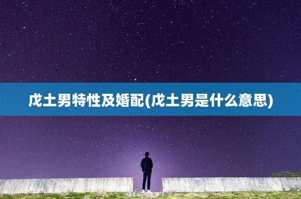 戊土男特性及婚配(戊土男是什么意思)