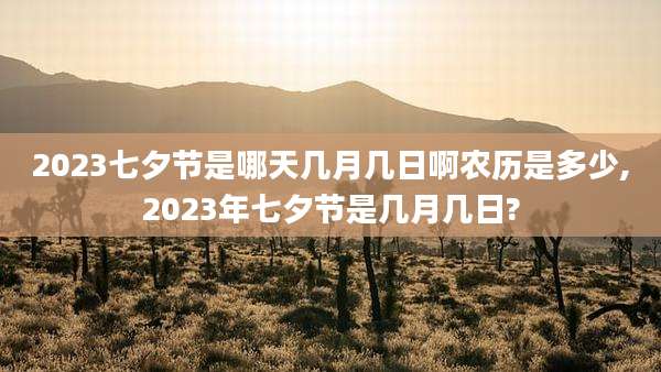 2023七夕节是哪天几月几日啊农历是多少,2023年七夕节是几月几日?
