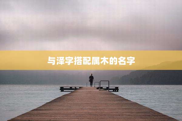 与泽字搭配属木的名字