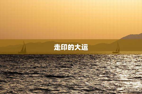 走印的大运