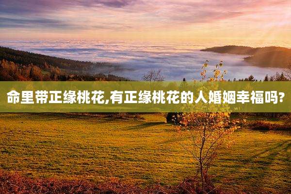 命里带正缘桃花,有正缘桃花的人婚姻幸福吗?
