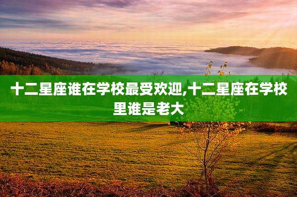 十二星座谁在学校最受欢迎,十二星座在学校里谁是老大