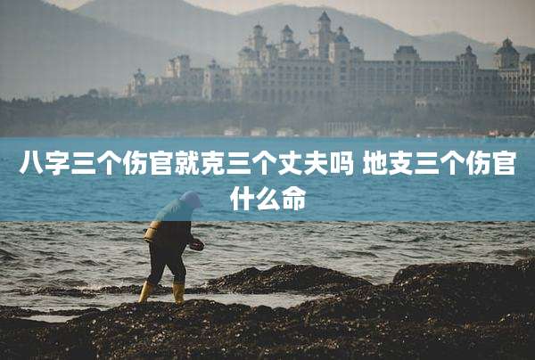 八字三个伤官就克三个丈夫吗 地支三个伤官什么命