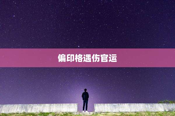 偏印格遇伤官运