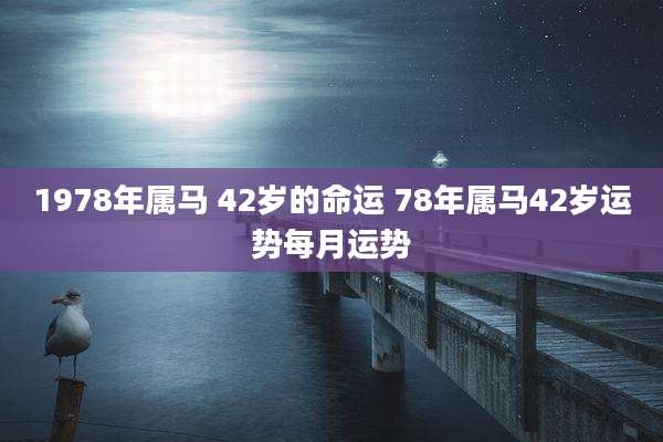 1978年属马 42岁的命运 78年属马42岁运势每月运势