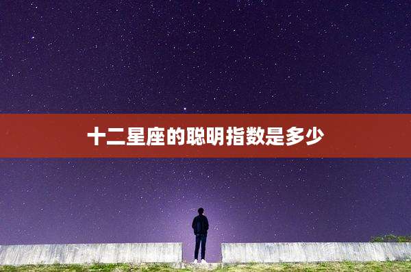 十二星座的聪明指数是多少