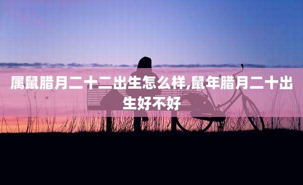 属鼠腊月二十二出生怎么样,鼠年腊月二十出生好不好