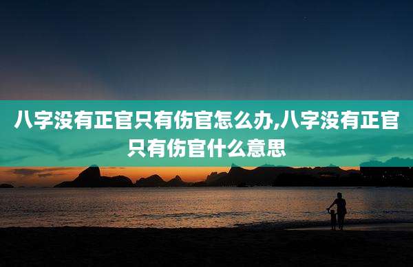 八字没有正官只有伤官怎么办,八字没有正官只有伤官什么意思