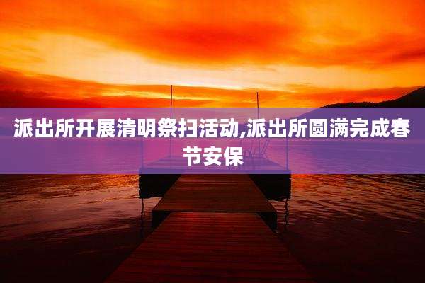 派出所开展清明祭扫活动,派出所圆满完成春节安保