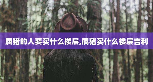 属猪的人要买什么楼层,属猪买什么楼层吉利