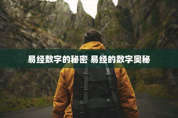 易经数字的秘密 易经的数字奥秘