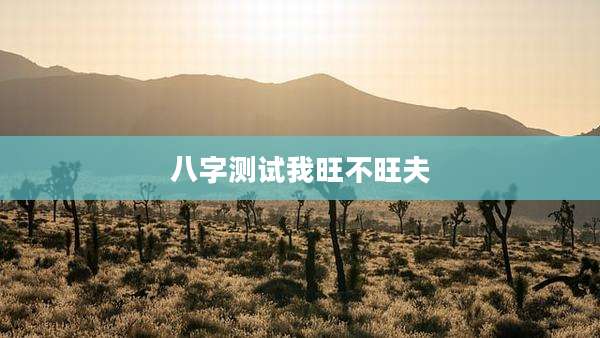 八字测试我旺不旺夫