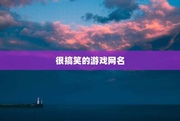 很搞笑的游戏网名