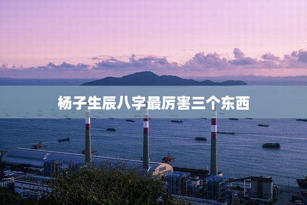 杨子生辰八字最厉害三个东西