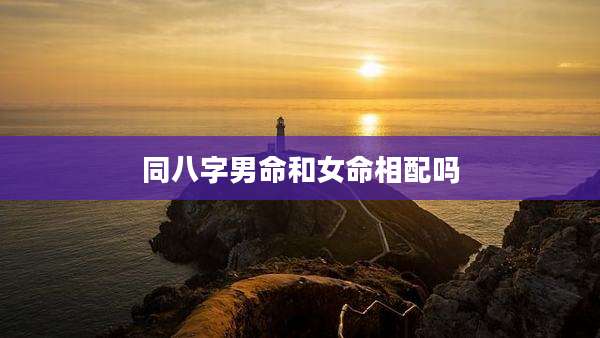 同八字男命和女命相配吗