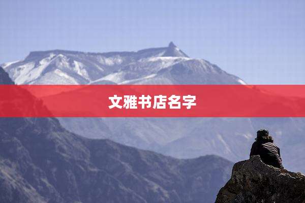 文雅书店名字