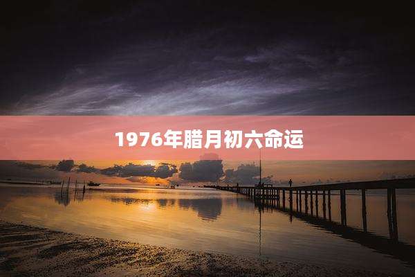 1976年腊月初六命运