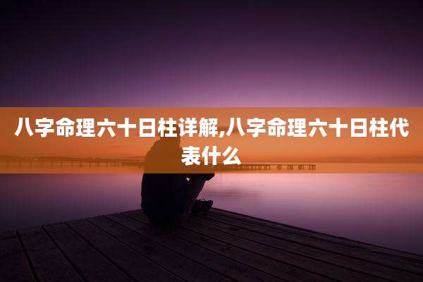 八字命理六十日柱详解,八字命理六十日柱代表什么